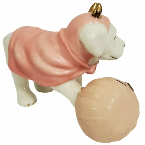 Lenox Puppy Sweet Little Devil Labrador Halloween Dog Pumpkin 24k Gold Accents - Picture 7 of 12